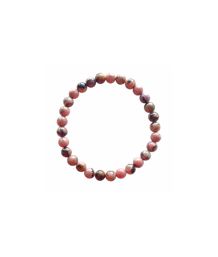 Pulsera mineral en bola de 6mm.
Engarzado en goma elástica.