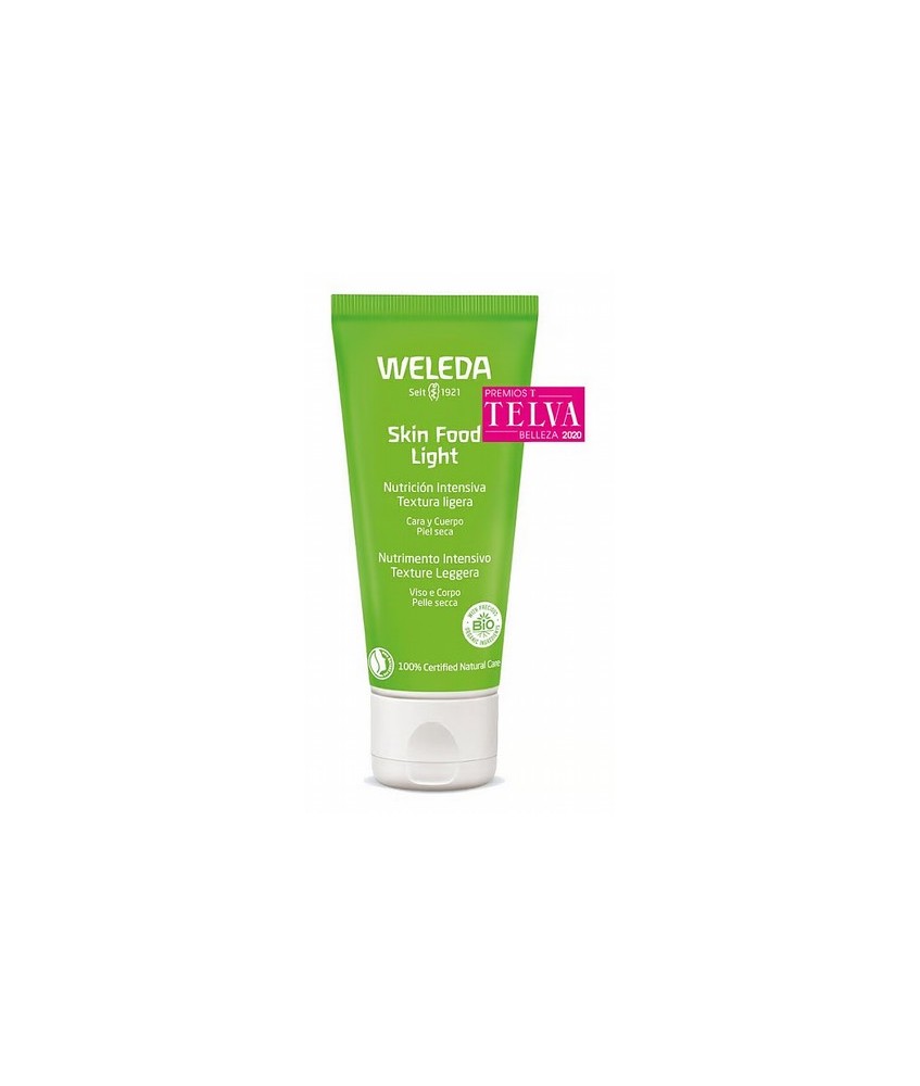 Skin Food Light aporta confort a la piel seca inmediatamente. Esta crema de textura ligera que se absorbe rápidamente, combina 