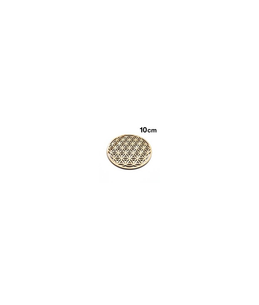  
Símbolo Flor de la Vida en madera.
Tamaño: 100mmØ
