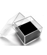 Caja con espuma flocada negra 27x27x21mm.