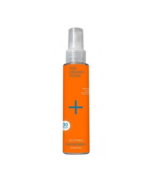 Loción Protector solar natural con filtros minerales SPF30. Cuidado solar de los pies a la cabeza apto para toda la familia. Si