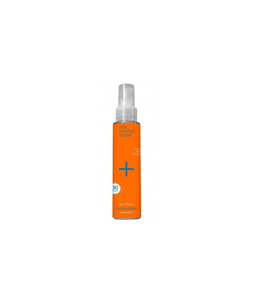Loción Protector solar natural con filtros minerales SPF30. Cuidado solar de los pies a la cabeza apto para toda la familia. Si