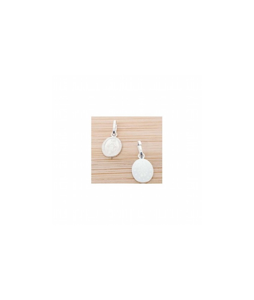 Amuleto Plata Virgen Milagrosa Mini 1cm