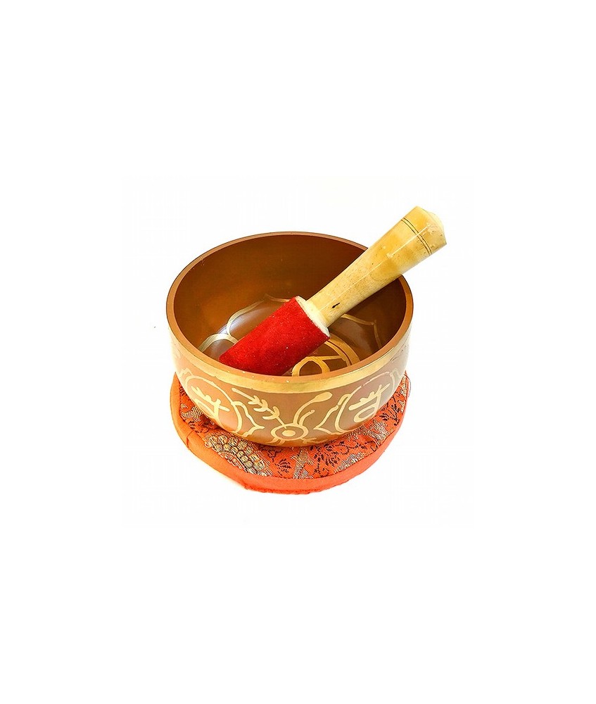 Cuenco Tibetano Segundo Chakra.
Incluye Cuenco de Bronce, cojín de sujeción y mazo.

Medidas: 12 cm de diametro x 7 cm de al