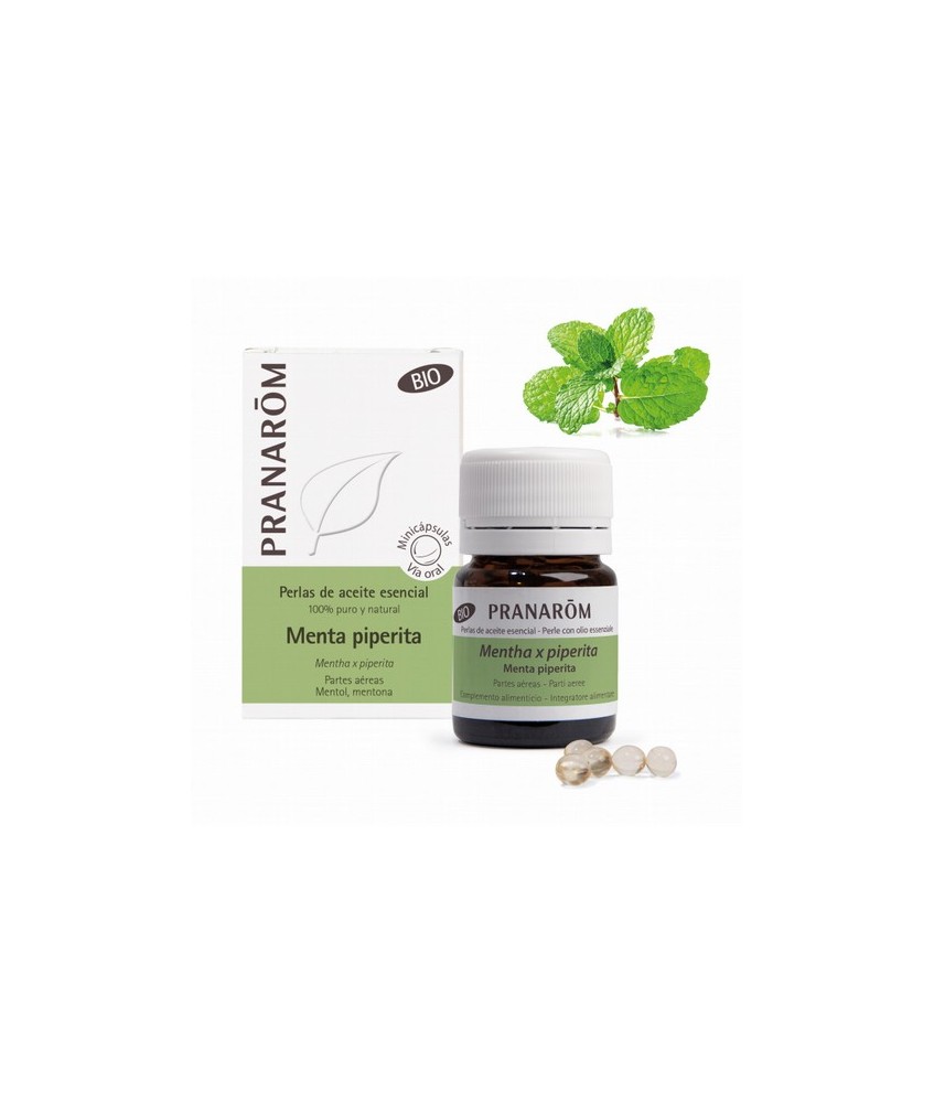 Mentha piperita
Minicápsulas ecológicas dosificadas con aceite esencial 100% puro y natural de menta piperita. Formato práctic