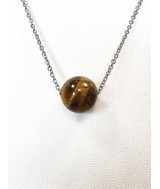 TRI.COLLAR OJO TIGRE BOLA 12 MM.