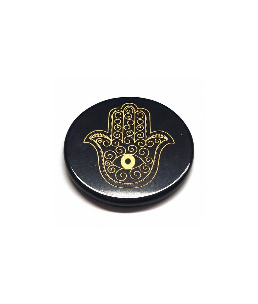 KU.PLACA OBSIDIANA MANO FATIMA  8 CM.