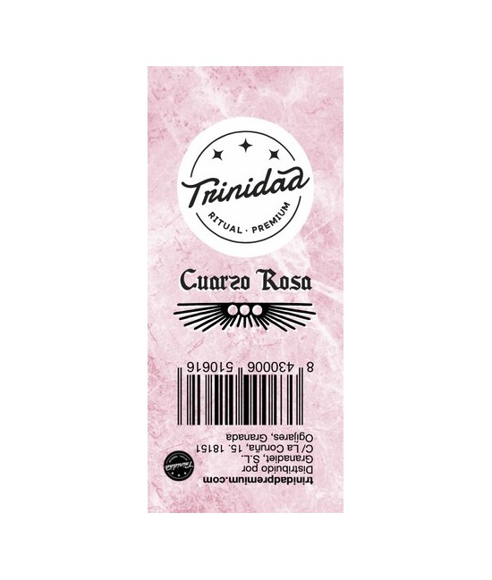TRI.COLLAR CUARZO ROSA BOLA 12 MM.
