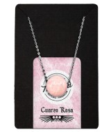 TRI.COLLAR CUARZO ROSA BOLA 12 MM.
