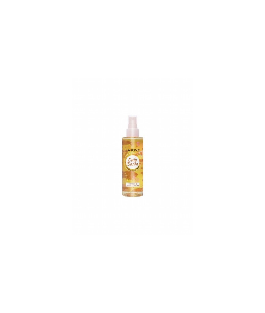 Fragante bruma corporal y capilar con la adición de vitamina E y provitamina B5.
Nutre el cuerpo y el cabello, deja una sensac