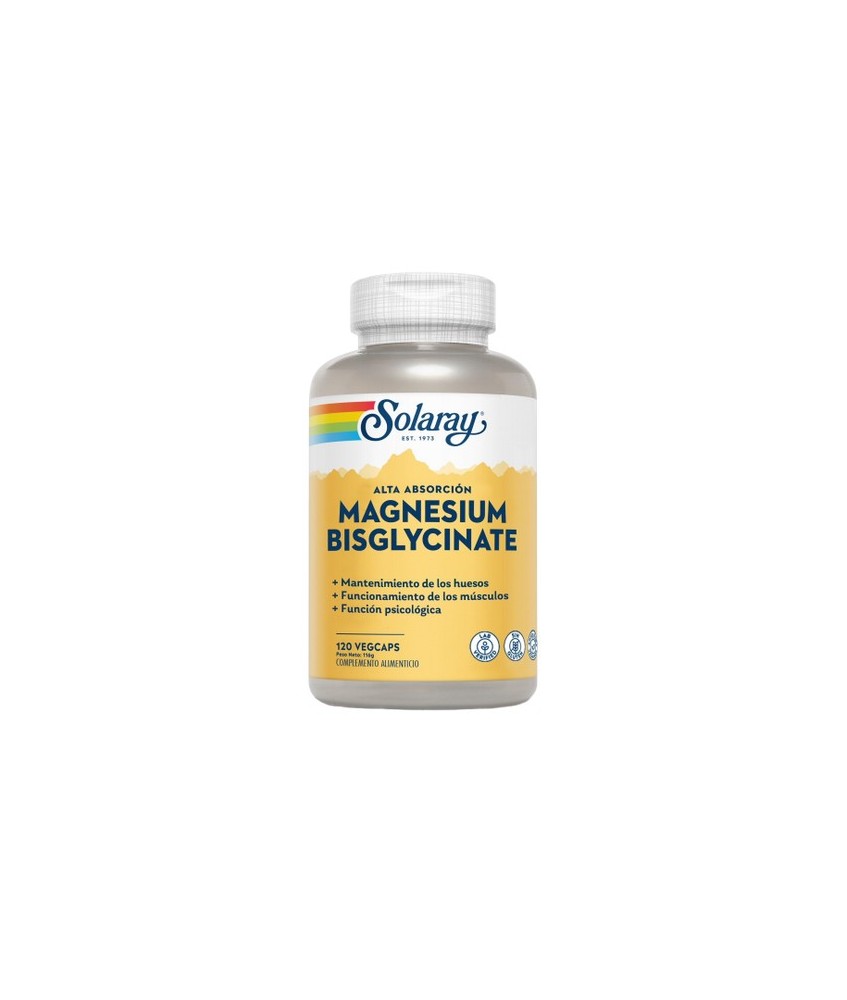 Bisglycinate Magnesio - 120 Vegcaps. Sin Gluten. Apto Para Veganos
REF.54901
CONTENIDO MEDIO (POR TRES VEGCAPS)
Magnesio (co