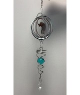 IN.CARRILLON VIENTO ELEFANTE BOLA TURQUESA 10 CM.