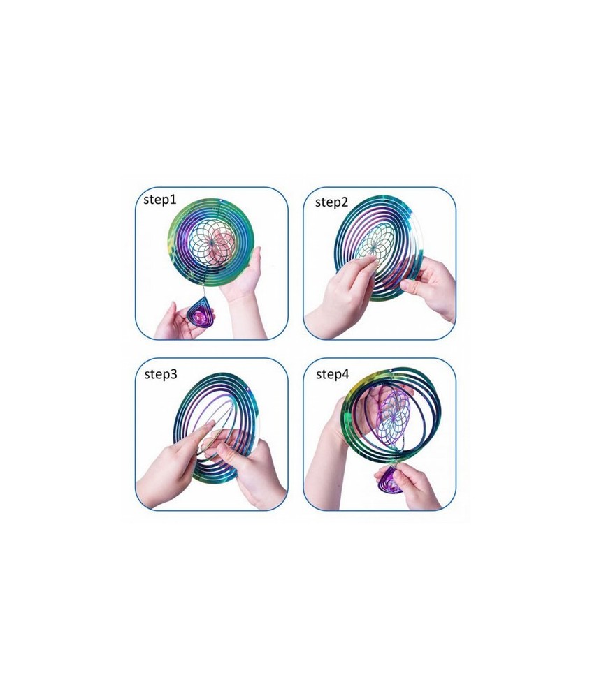 IN.CARRILLON VIENTO COLIBRI MULTICOLOR 30 CM.