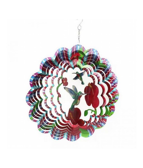 Carillón de viento 3D acero multicolor Colibri 30cm
WS-W2002 Origen: China
SPCB :10 PCB :5
Diámetro: 30cm