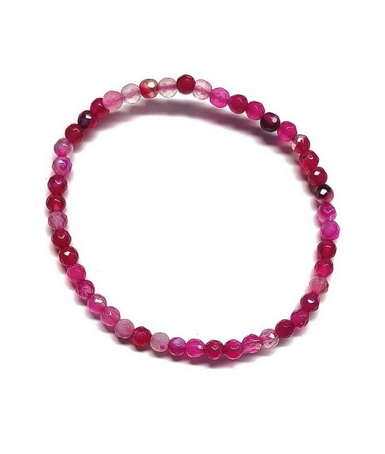 Pulsera de agata en bola de 4 mm. facetada.

Engarzado en goma elástica.