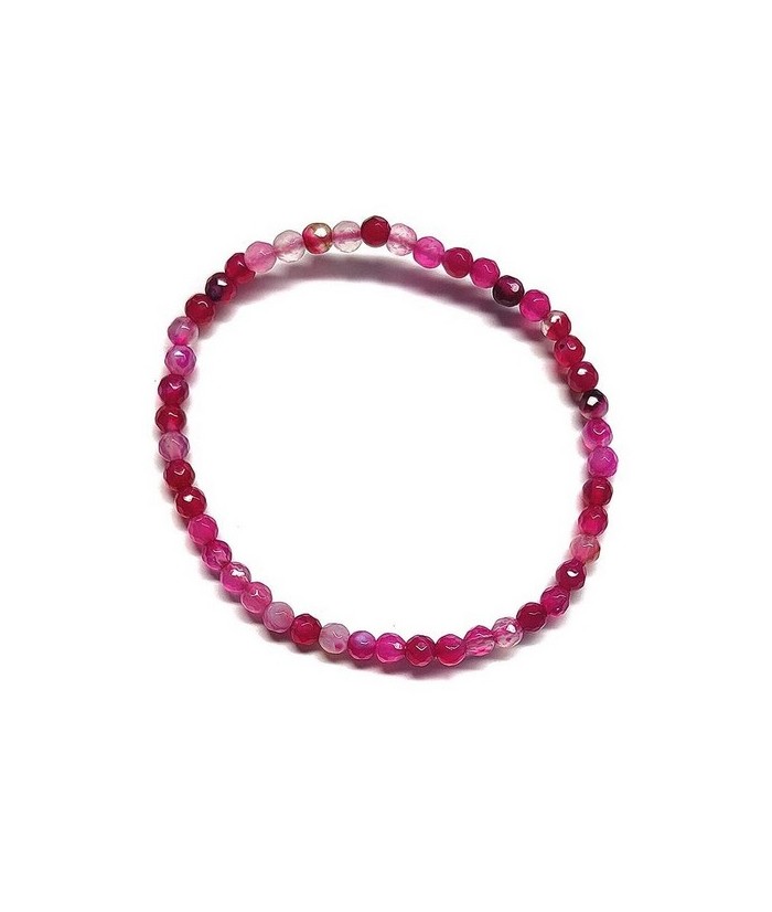 Pulsera de agata en bola de 4 mm. facetada.

Engarzado en goma elástica.