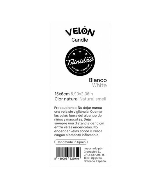 TRI.VELON BLANCO 15X6 CM.