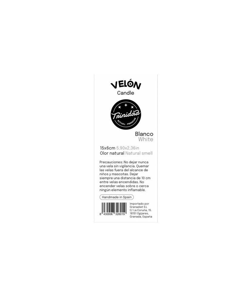 TRI.VELON BLANCO 15X6 CM.