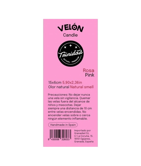 TRI.VELON ROSA 15X6 CM.