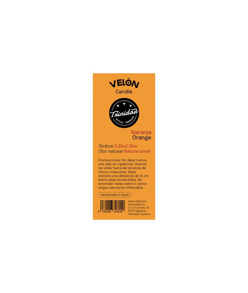 TRI.VELON NARANJA 15X6 CM.