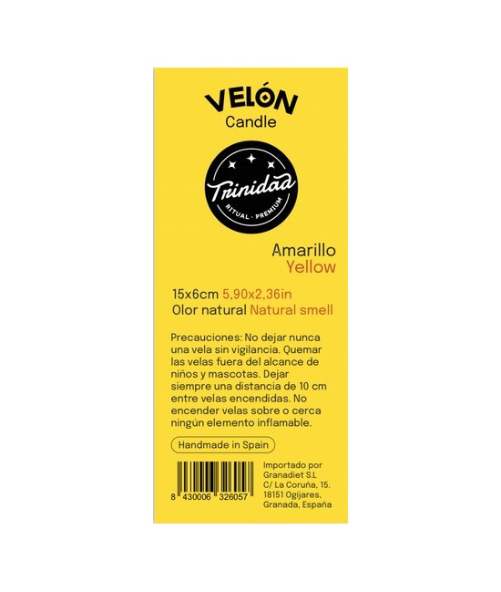 TRI.VELON AMARILLO 15X6 CM.