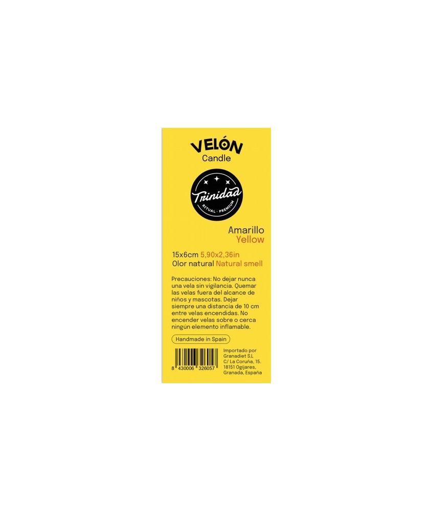 TRI.VELON AMARILLO 15X6 CM.