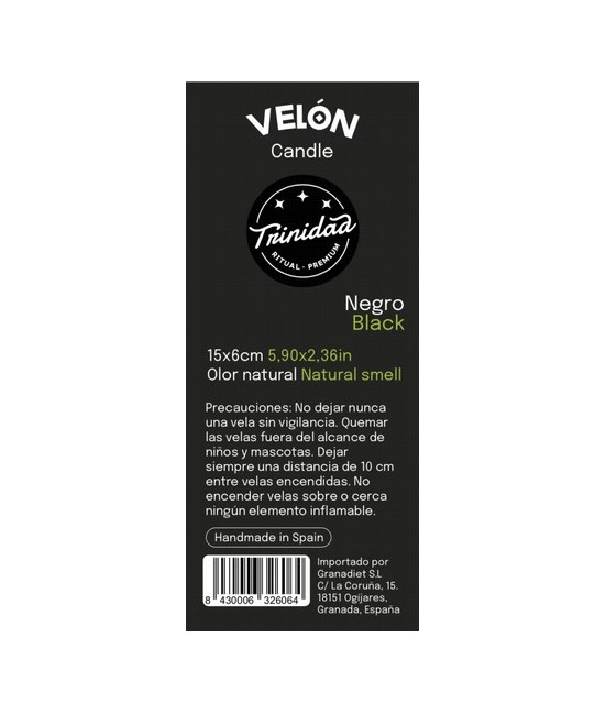 TRI.VELON NEGRO 16X5 CM.