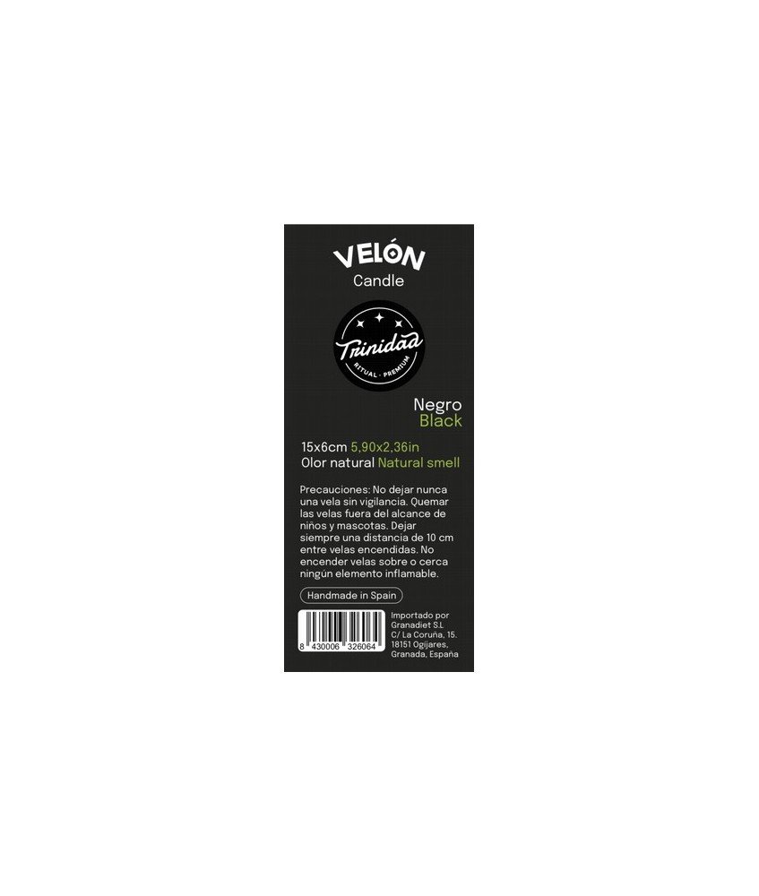 TRI.VELON NEGRO 16X5 CM.
