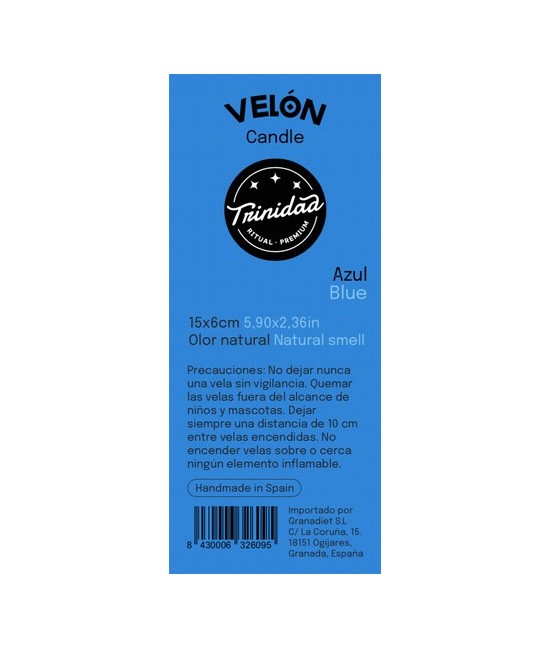 TRI.VELON AZUL OSCURO 16X5 CM.