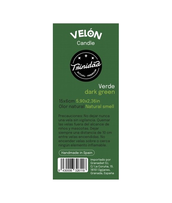 TRI.VELON VERDE OSCURO 16X5 CM.