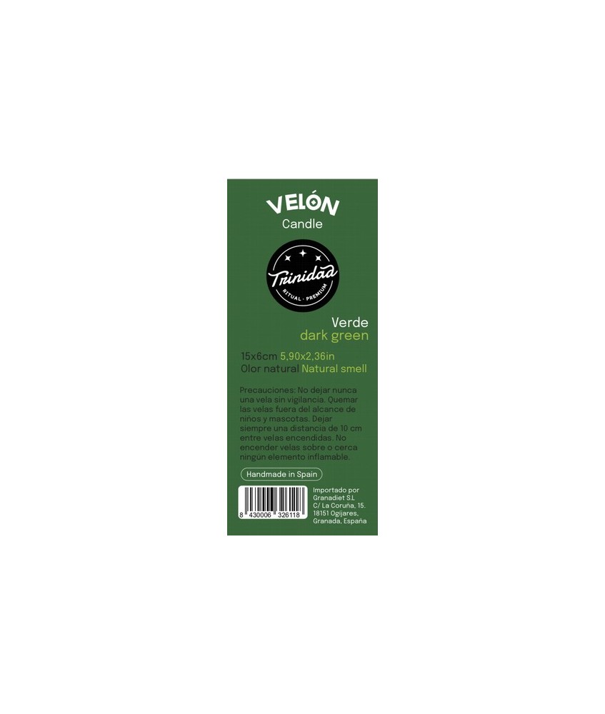 TRI.VELON VERDE OSCURO 16X5 CM.