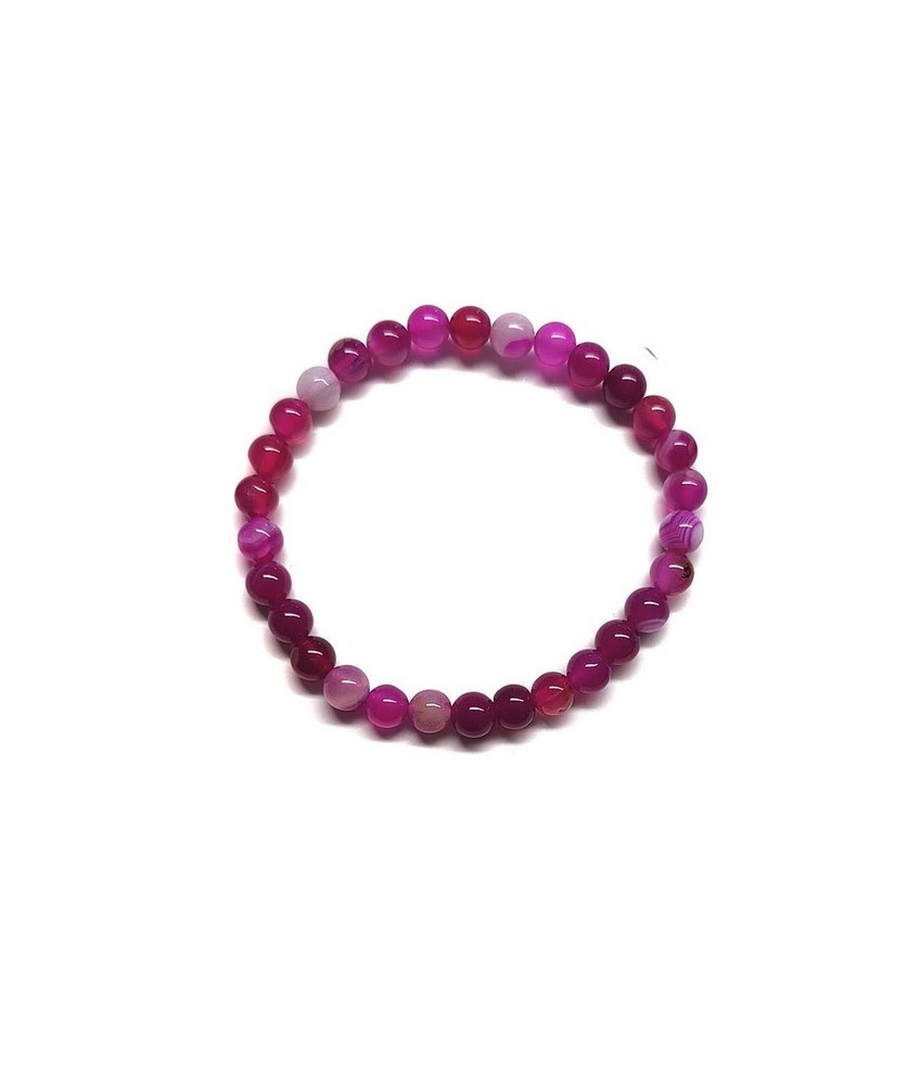 Pulsera de agata en bola de 6 mm. facetada.

Engarzado en goma elástica.
