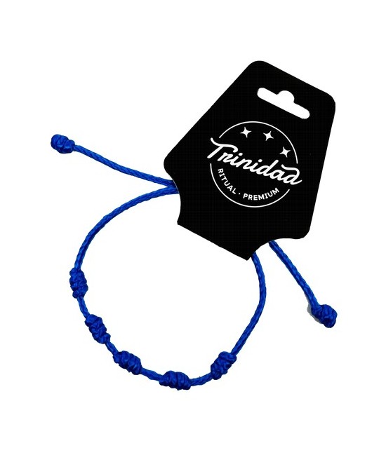 TRI.PULSERA 5 NUDOS NIÑO AZUL
