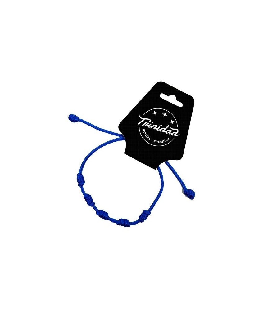 TRI.PULSERA 5 NUDOS NIÑO AZUL