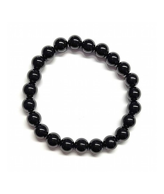 Pulsera elástica muy fina compuesta de cuentas de ágata de 8 mm de diámetro.

Presentado en una lámina de cartón que muestra 