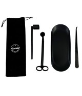 BOLSA TERCIOPELO NEGRO
BANDEJA
CORTA MECHAS
APAGA VELAS 
ARREGLA MECHAS

