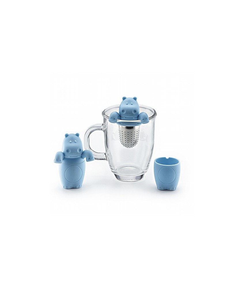 Infusor de té 
Acero inoxidable, figura de silicona, con soporte
H 9,8 cm, Ø 3,2 cm