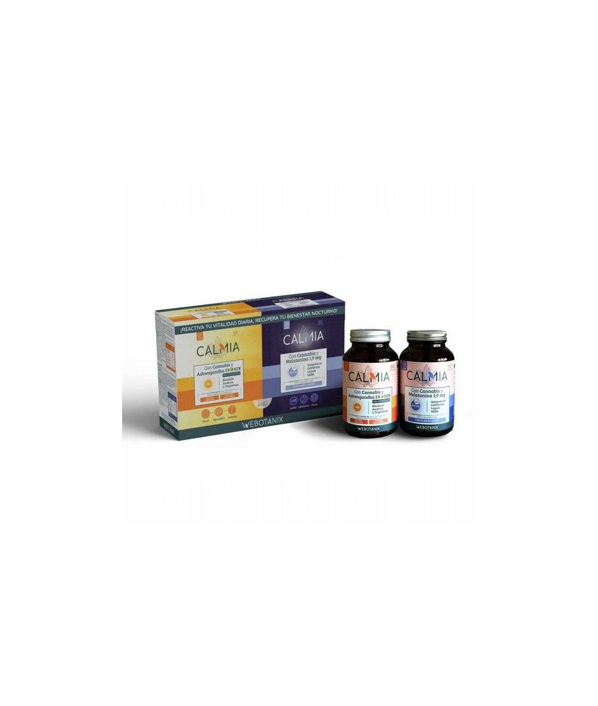 Calmia Día
Complemento alimenticio a base de proteína de cáñamo, extractos vegetales, triptófano y vitamina B6 que aporta equi
