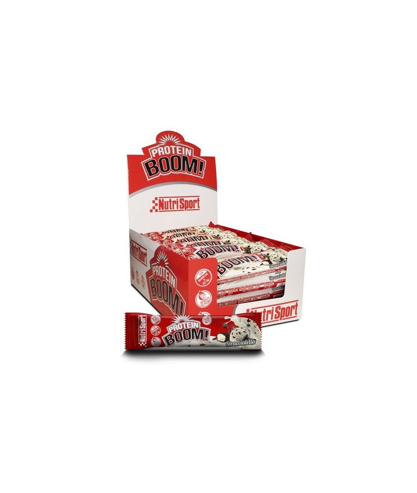 Protein Boom es una barrita proteica con 12-13 g de proteína láctea, según sabor. Gracias a su aporte proteico sumado a sus hid