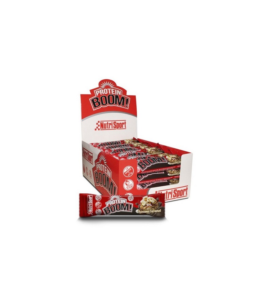 Protein Boom es una barrita proteica con 12-13 g de proteína láctea, según sabor. Gracias a su aporte proteico sumado a sus hid