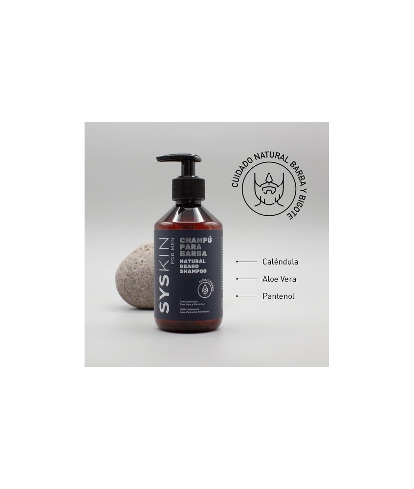 El Champú para Barba y Bigote SYS ha sido formulado con caléndula, aloe vera y pantenol. Un producto para el cuidado de la barb