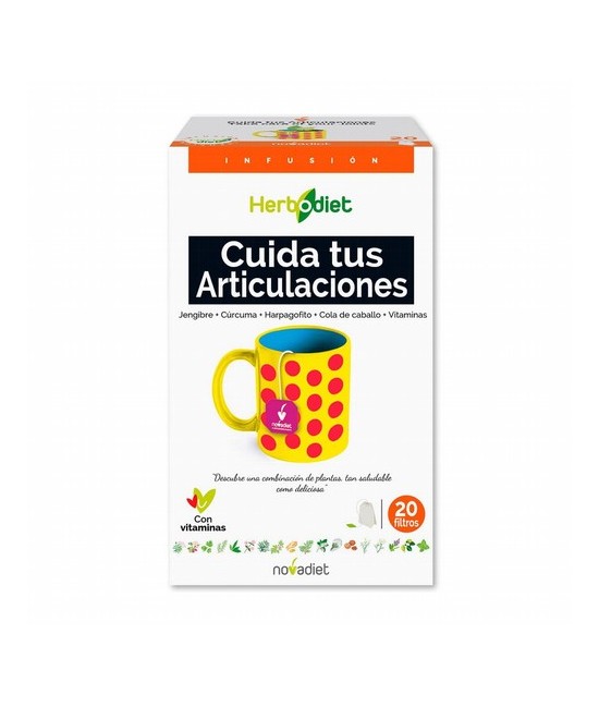 Ingredientes
Cola de caballo, planta (34%); Jengibre, raíz (23%); Cúrcuma, raíz (20%); Harpagofito, raíz (10%); Aroma de limón