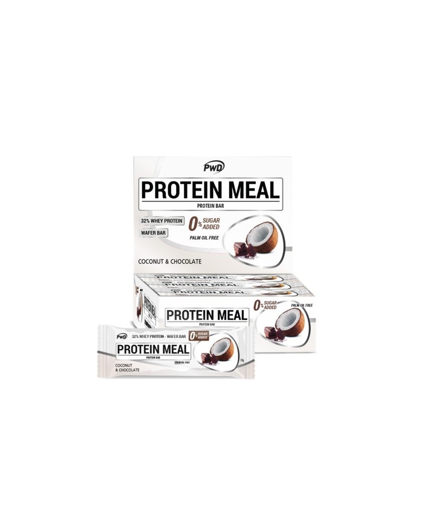 COCO CON CHOCOLATE
Barrita proteica sabor coco. Con edulcorantes.
Coconut flavor protein bar. With sweeteners.
Barre de prot