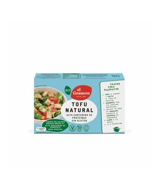 
TOFU NATURAL AMBIENTE BIO, 400 g
Ref. 011713

Ingredientes: agua, habas de soja* 25%, cloruro de magnesio (nigari). Contie