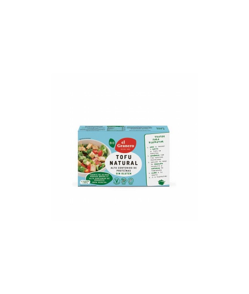 
TOFU NATURAL AMBIENTE BIO, 400 g
Ref. 011713

Ingredientes: agua, habas de soja* 25%, cloruro de magnesio (nigari). Contie