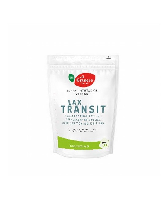 LAX - TRANSIT (SALVADO DE TRIGO, PSYLLIUM Y CHIA) BIO, 150 g
Ref. 014114

Ingredientes: salvado de trigo* 90%, cubierta de l