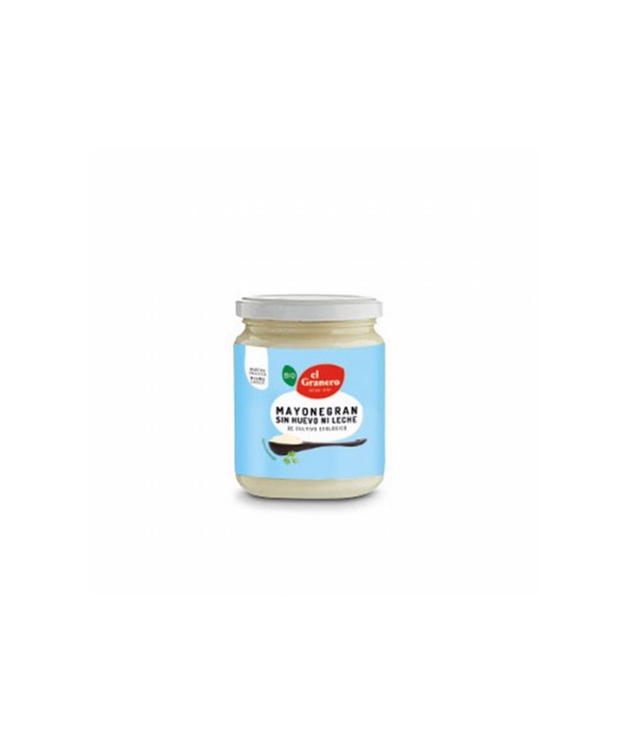 MAYONEGRAN MAYONESA SIN HUEVO BIO, 245 g
Ref. 015905

Ingredientes: aceite de girasol*, agua, azúcar de caña integral*, vina