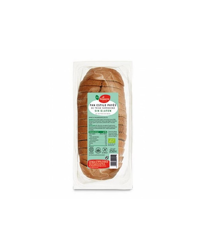 
PAN PAYES CON TRIGO SARRACENO SIN GLUTEN BIO, 250 g
Ref. 018876

Ingredientes: almidón de tapioca*, agua, harina de trigo 