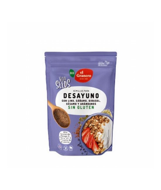 VITASEEDS DESAYUNO 5 SEMILLAS Y ARANDANOS BIO, 300 g
Ref. 019118

Ingredientes: semillas de lino marrón* molidas 45% (Linum 