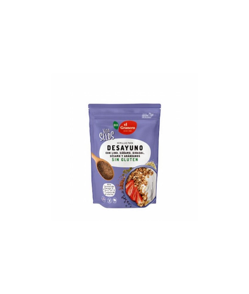VITASEEDS DESAYUNO 5 SEMILLAS Y ARANDANOS BIO, 300 g
Ref. 019118

Ingredientes: semillas de lino marrón* molidas 45% (Linum 
